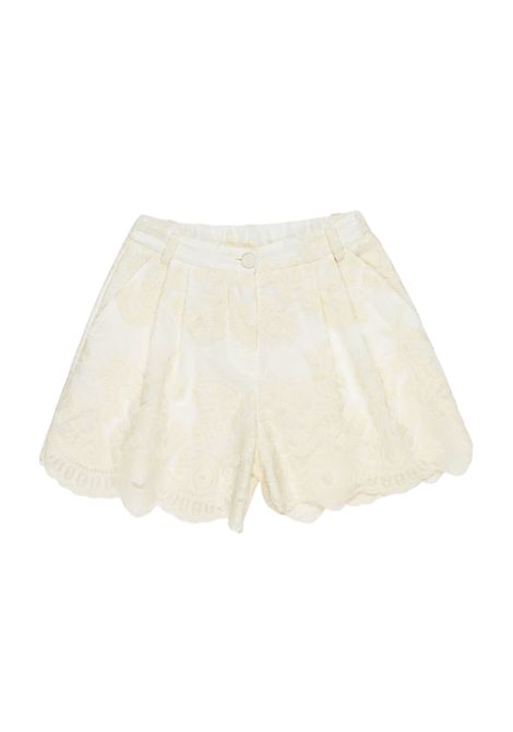 Shorts con orlo a smerlo Lù-Lù BY MISS GRANT | LL4252LATTE